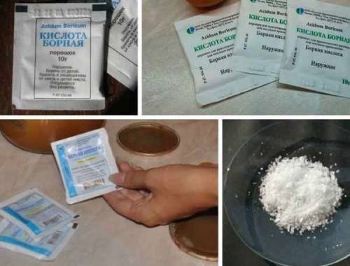 Приготовление лосьона из борной кислоты